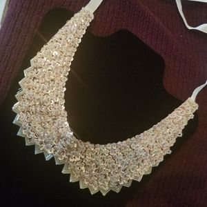 Women Sequined Fake Collar